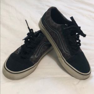 Black and Leopard Print Vans Women’s Size 9